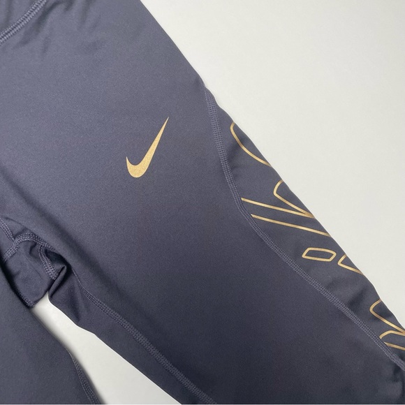 Nike Dri Fit Leggings With Gold Lettering - Picture 6 of 6